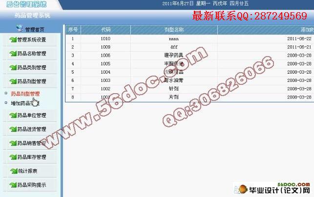 JSPҩ��ҩƷ����ϵͳ�����(��¼��)(MySQL)